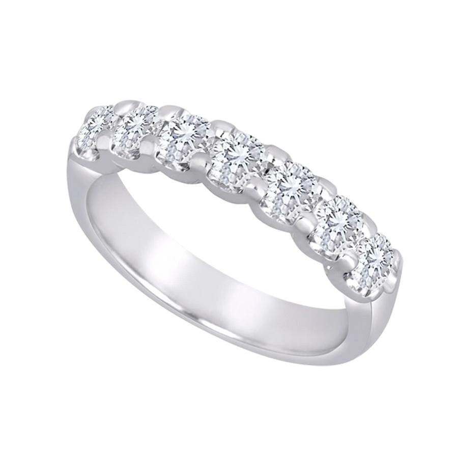 14K White Gold Diamond Band