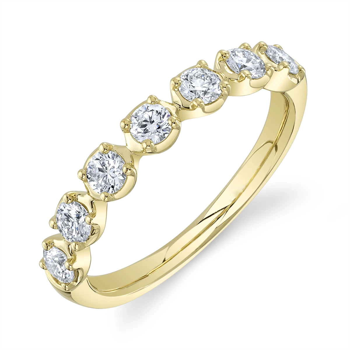 14K Yellow Gold Diamond Band