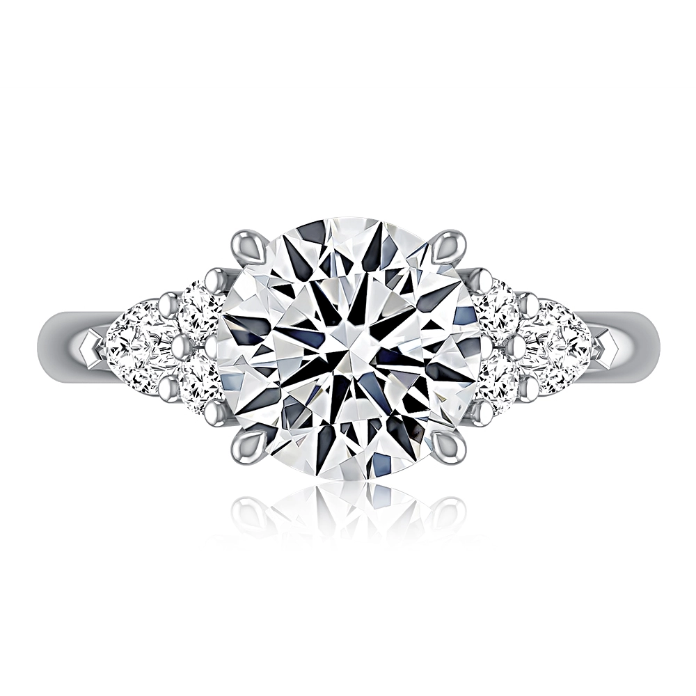 A. Jaffe 14K White Gold Diamond Semi-mount Ring