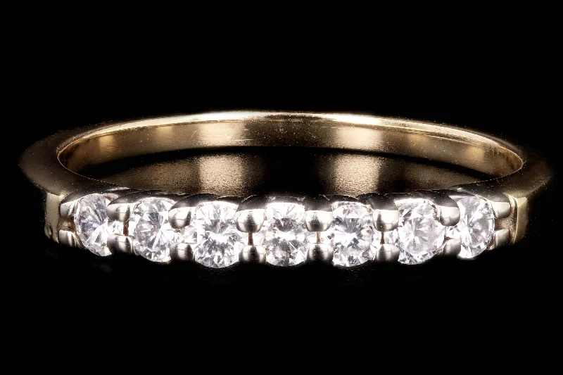 14K Gold .35 Carat Round Brilliant Diamond Band