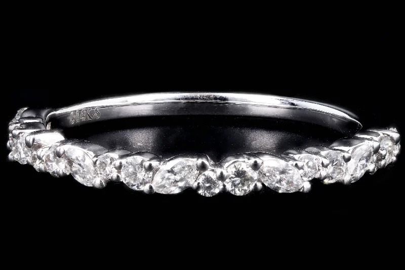 New 14K White Gold 3/8 CTW Diamond Anniversary Band