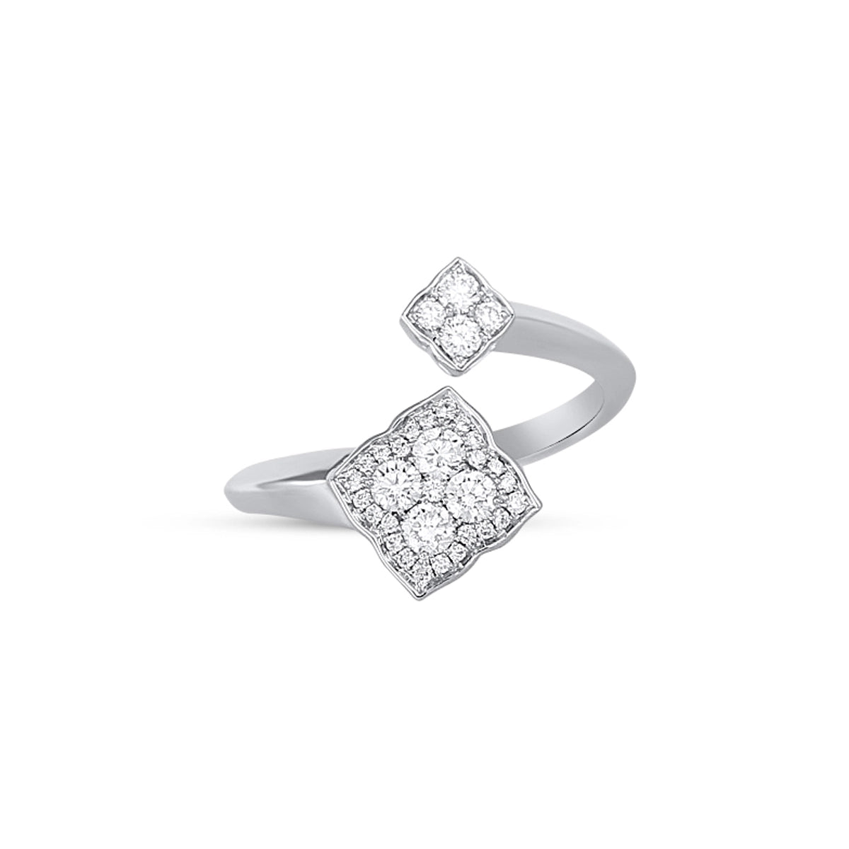 Frederic Sage 14K White Gold Fleur Split Diamond Ring