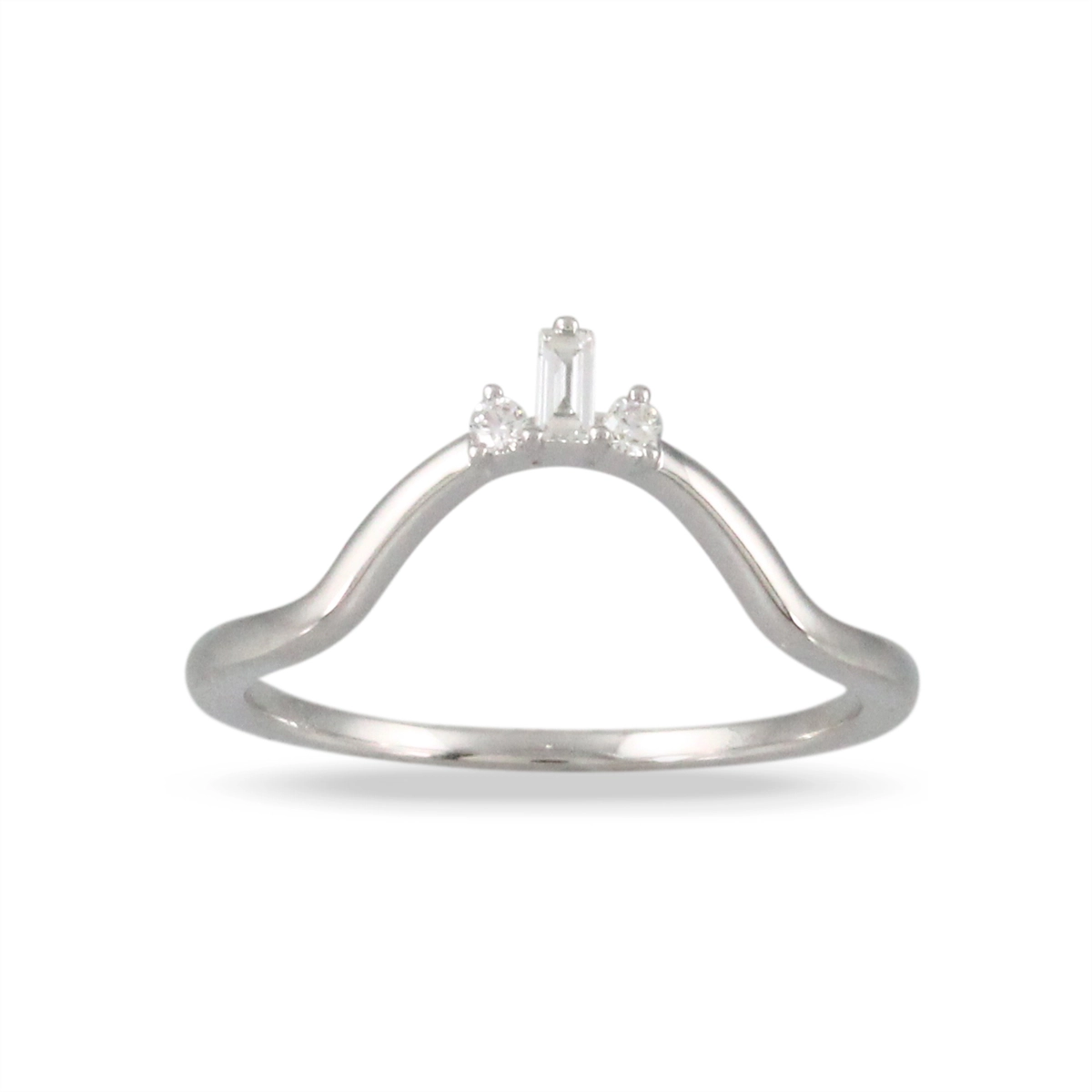 Little Bird Bridal 18K White Gold Diamond Semi-mount Band