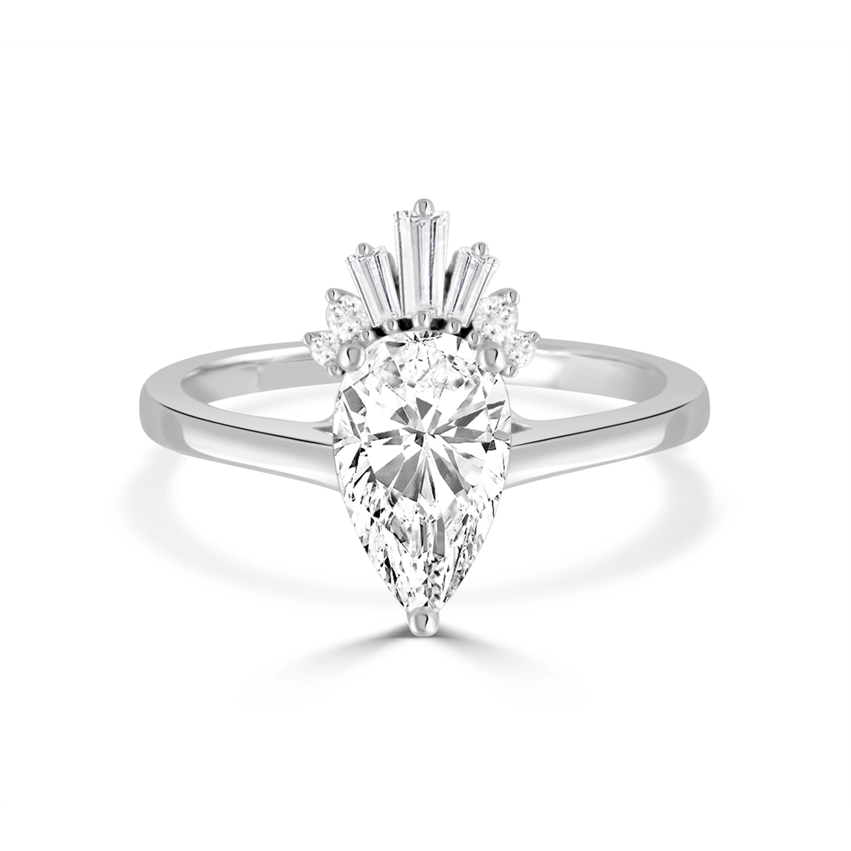 Little Bird Bridal 18K White Gold Semi-mount Diamond Ring