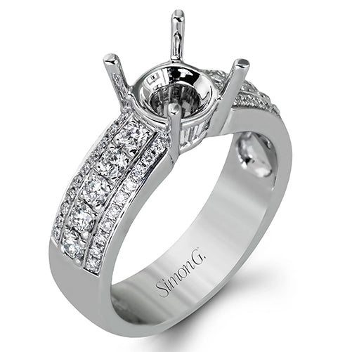 Simon G Platinum Diamond Semi-Mount Engagement Ring