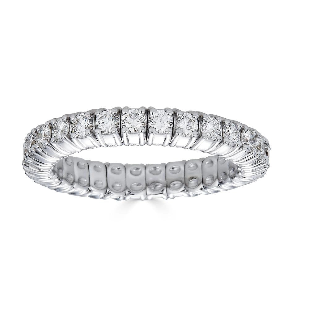 Zydo 18K White Gold Diamond Stretch Eternity Ring