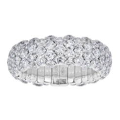 Zydo 18K White Gold Diamond Stretch Ring