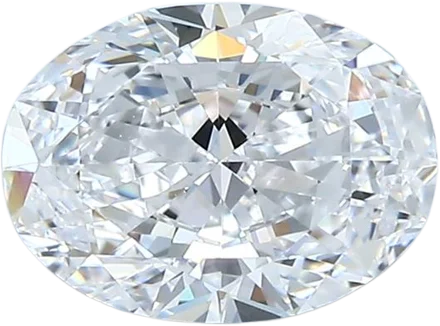 1.5 Carat D VVS2 Oval Natural Diamond