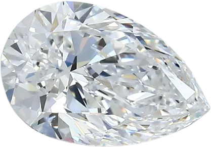 1.65 Carat D VVS2 Pear Natural Diamond