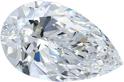 1.71 Carat D VVS2 Pear Natural Diamond