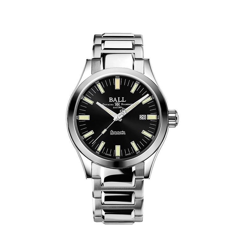 Ball Engineer Marvellight Watch Black Dial Stainless Steel 43mm Automatic