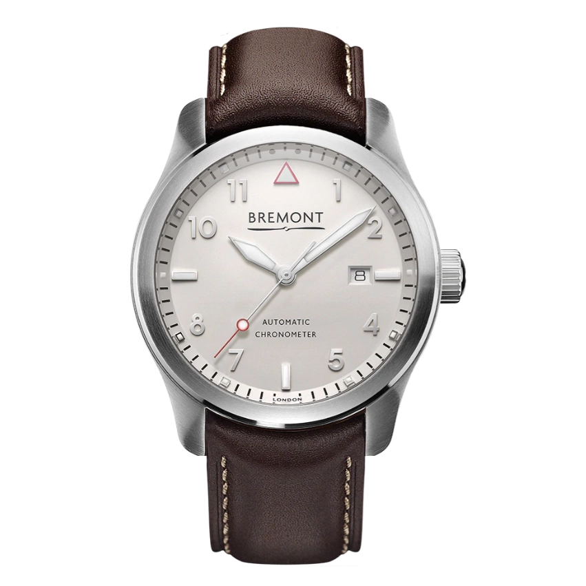 Bremont Solo Watch White Dial Brown Leather 43mm Automatic