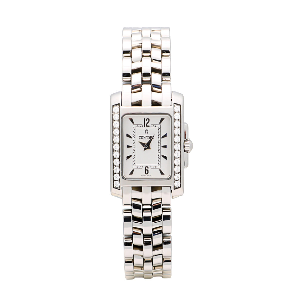 Concord Sportivo Ladies' Watch MOP Dial Diamonds Steel 27mm x 20mm Quartz (Preowned)