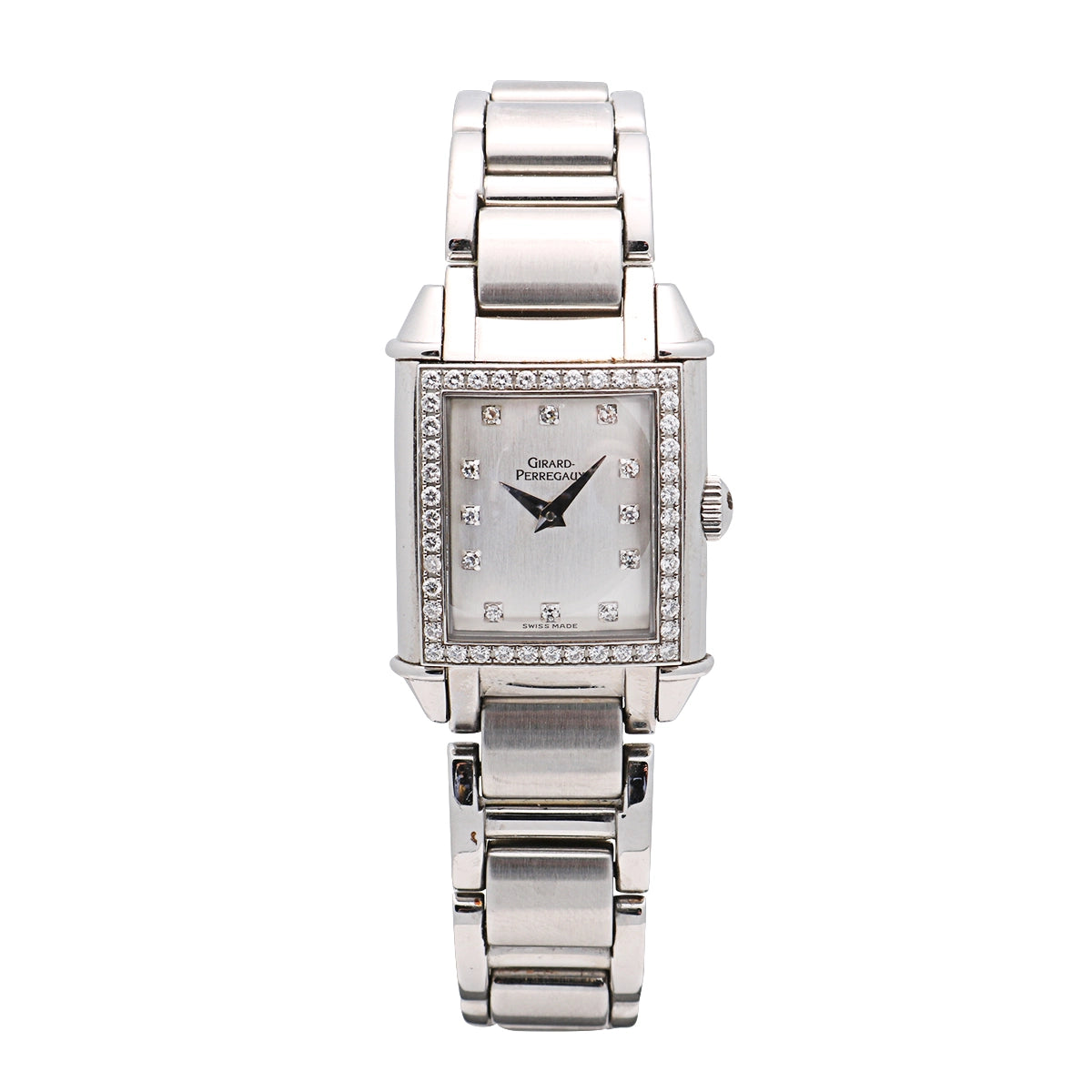 Girard-Perregaux Vintage 1945 Stainless Steel Silver Dial Diamonds (Preowned)