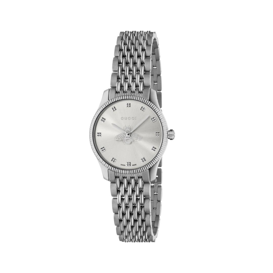 Gucci G-Timeless Watch Stainless Steel Silver Dial 29mm Quartz