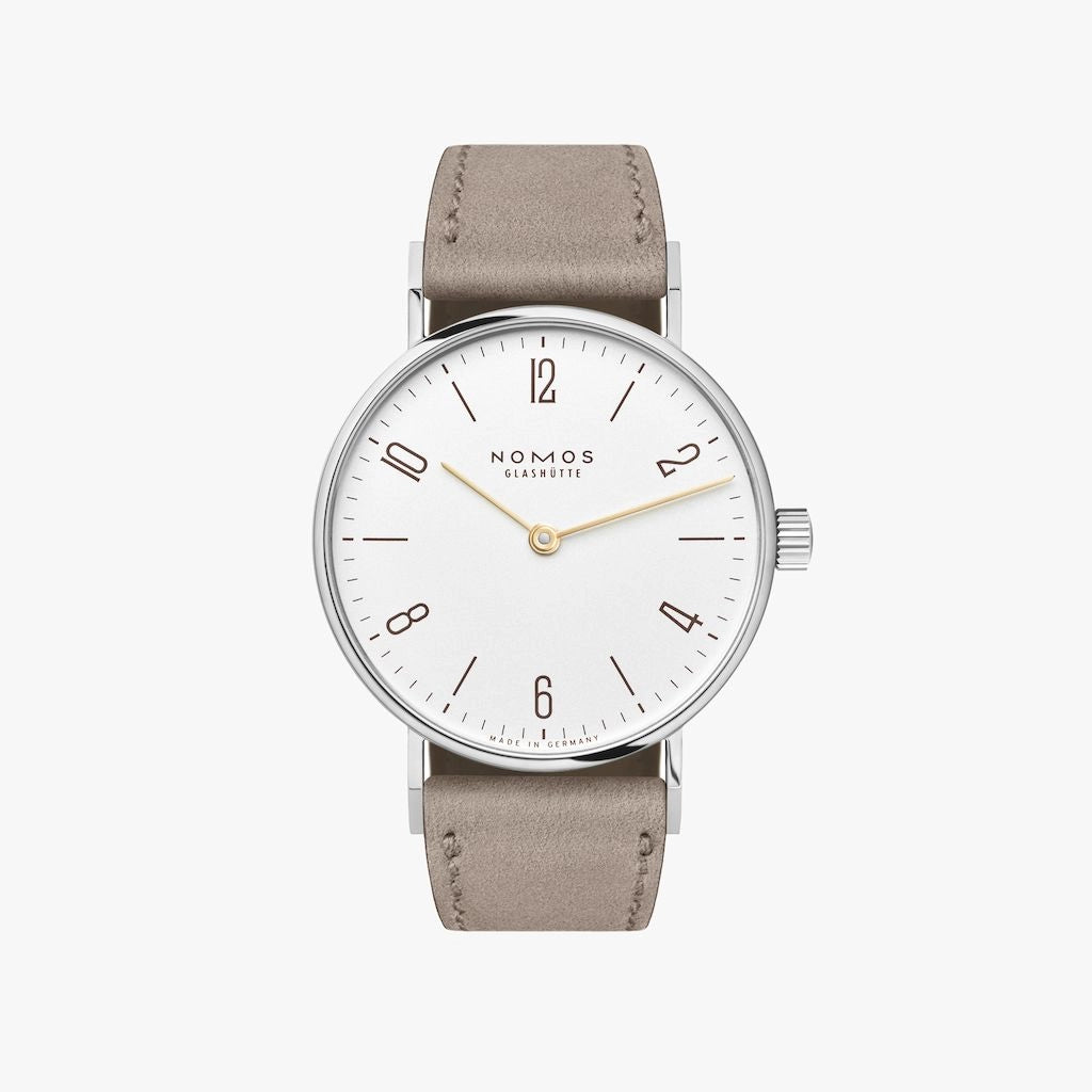 NOMOS Glashütte Tangente Watch Stainless Steel Beige Strap 33mm