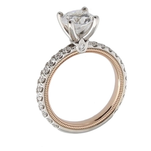 Verragio Tradition 14K White & Rose Gold Engagement Ring